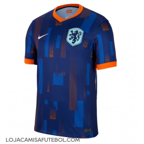 Camisa de Futebol Holanda Equipamento Secundário Europeu 2024 Manga Curta